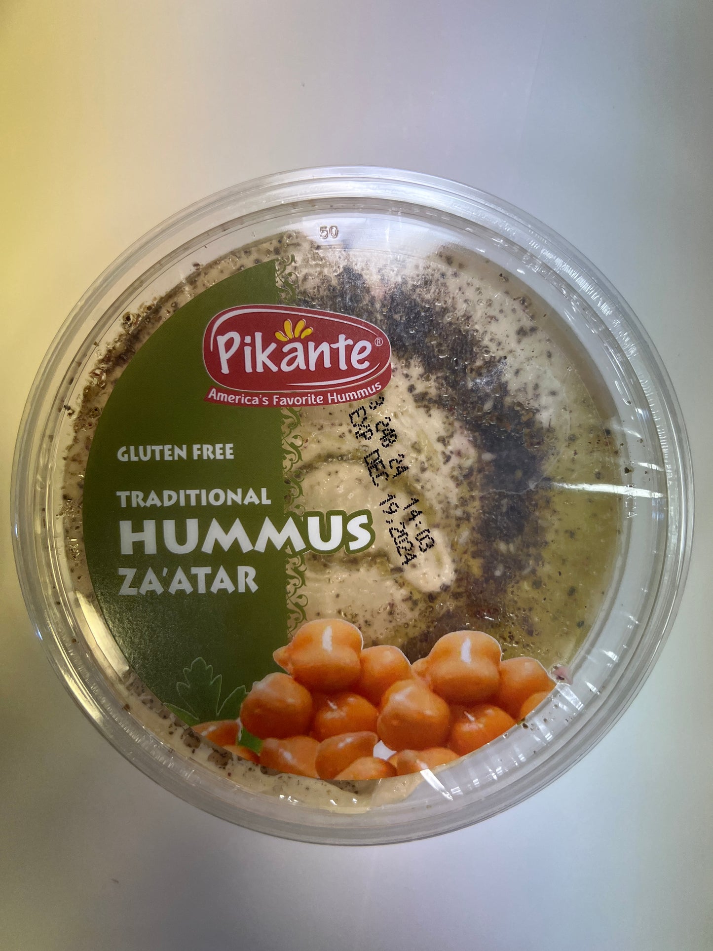 Pikante traditional hummus w/zaatar 14oz gluten free