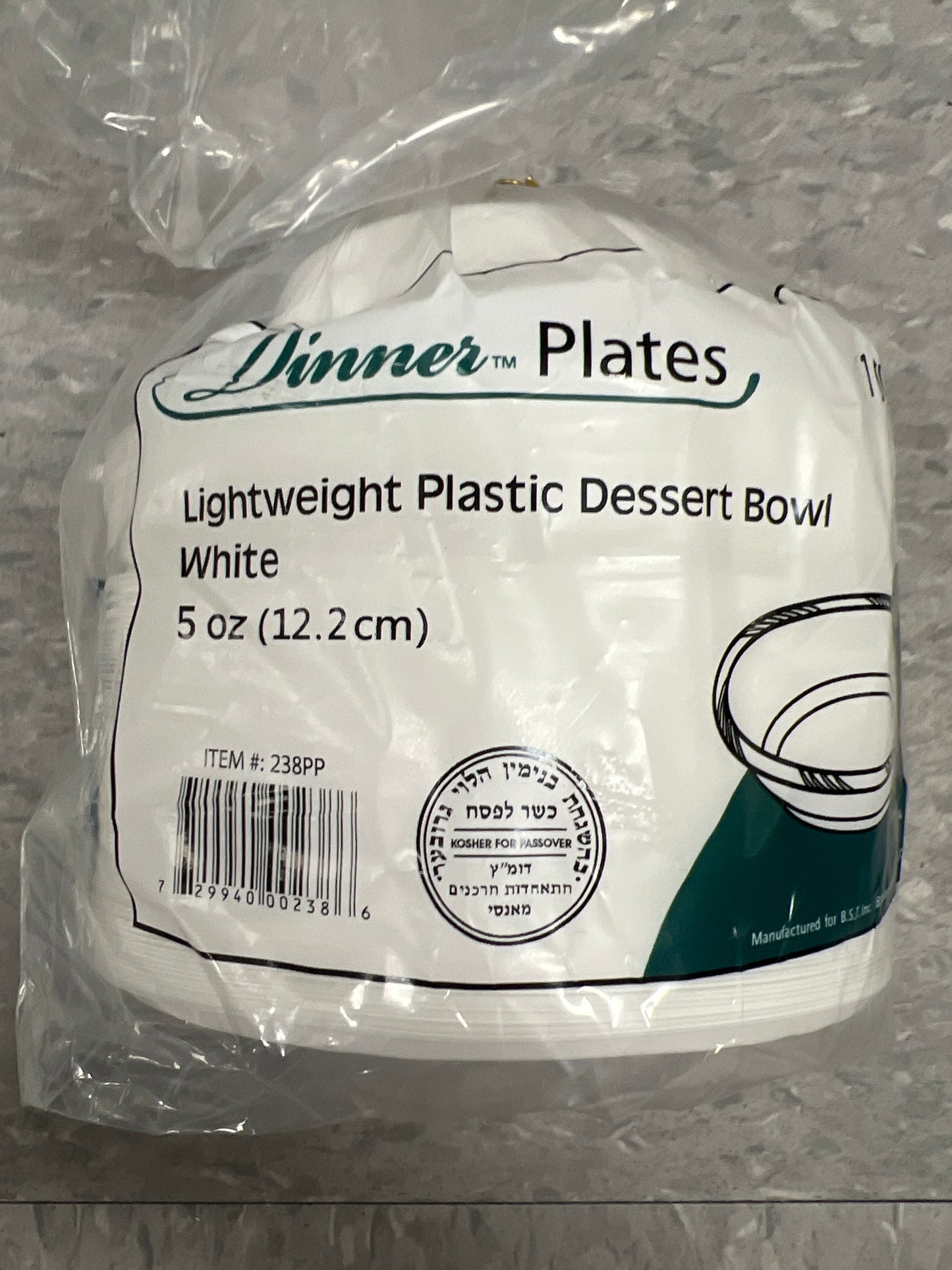 Simcha collection 238pp lightweight plastic dessert bowls 5oz 100 ct