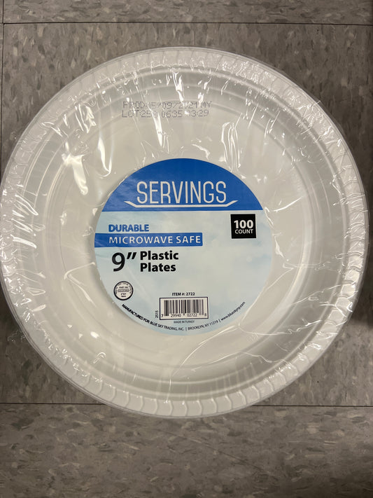 Simcha collection 2722 microwave safe Plastic plates 9” 100 ct