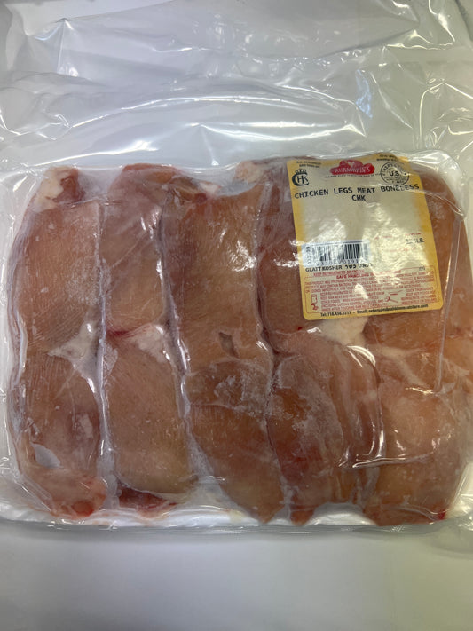 Rubashkin boneless skinless chicken thigh meat CHK $10.79/lb Price adjusted at fulfillment. Approx 2.5lbs per tray