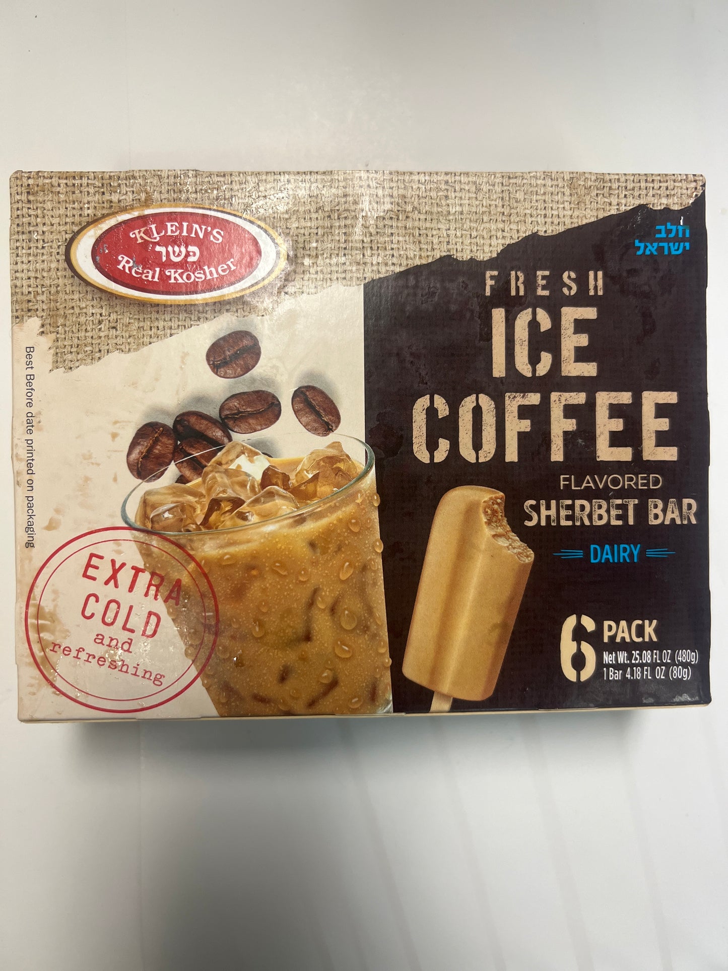 Klein’s fresh ice coffee sherbet bar dairy