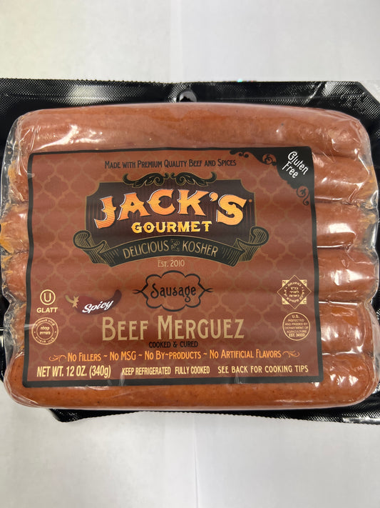 Jacks gourmet spicy beef marguez sausage gluten free