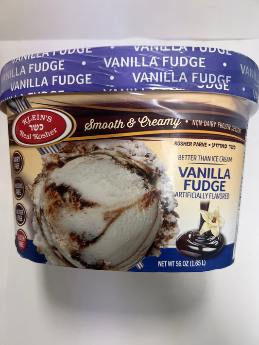 Klein’s parve vanilla fudge ice cream