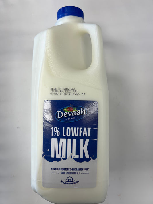 Devash 1% lowfat milk blue