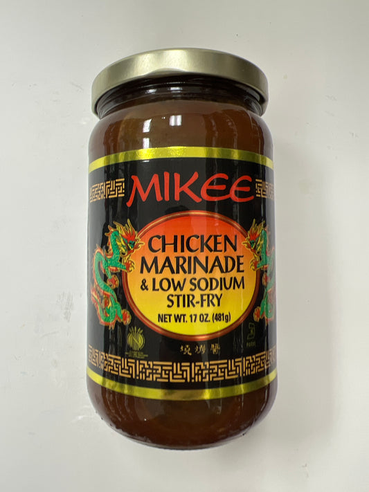 Mikee chicken marinade and low sodium stir fry