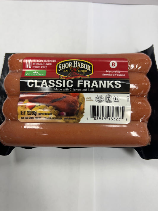 Shor habor gluten free classic franks hotdogs