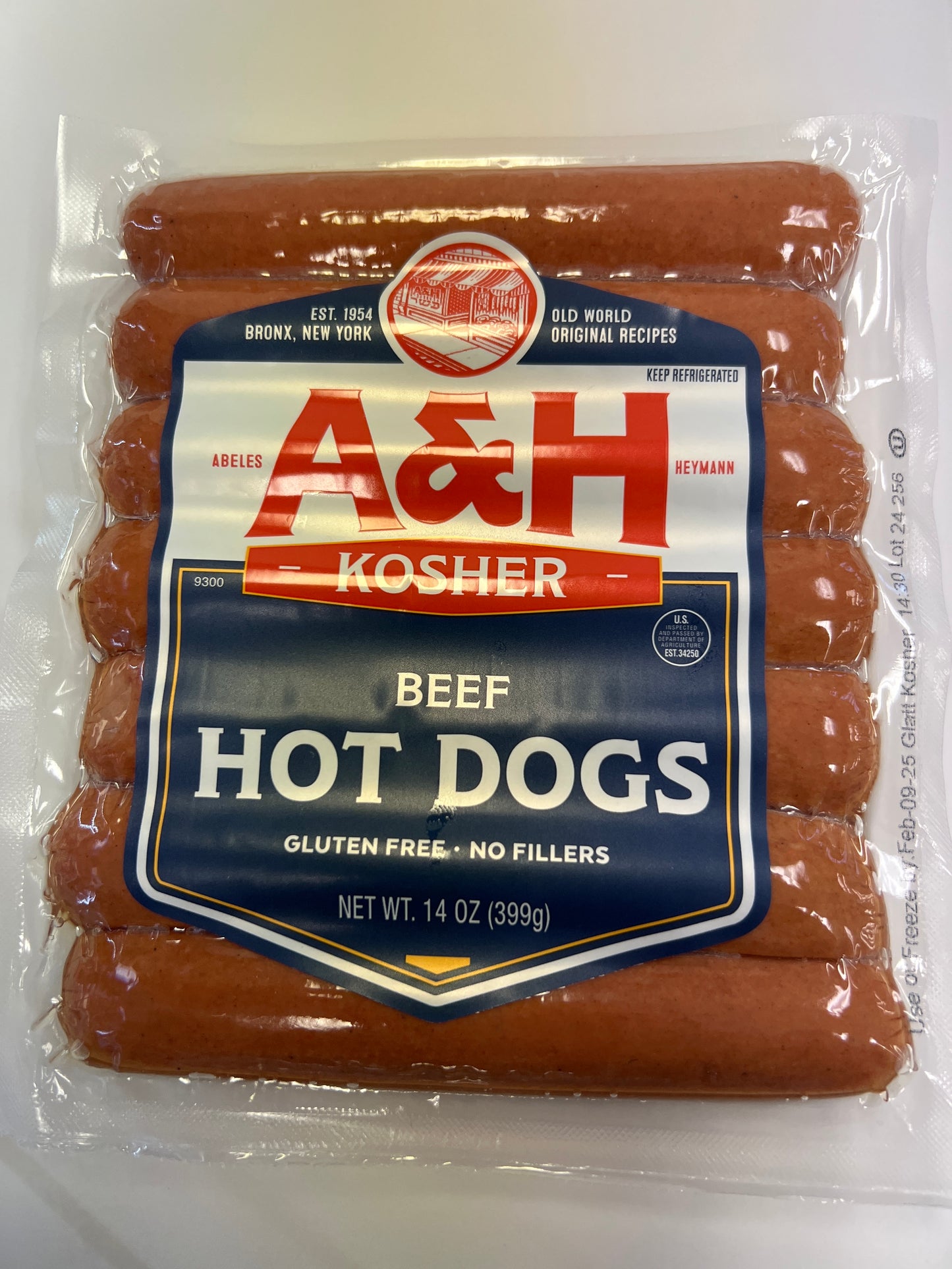 A and H beef hotdogs gluten free