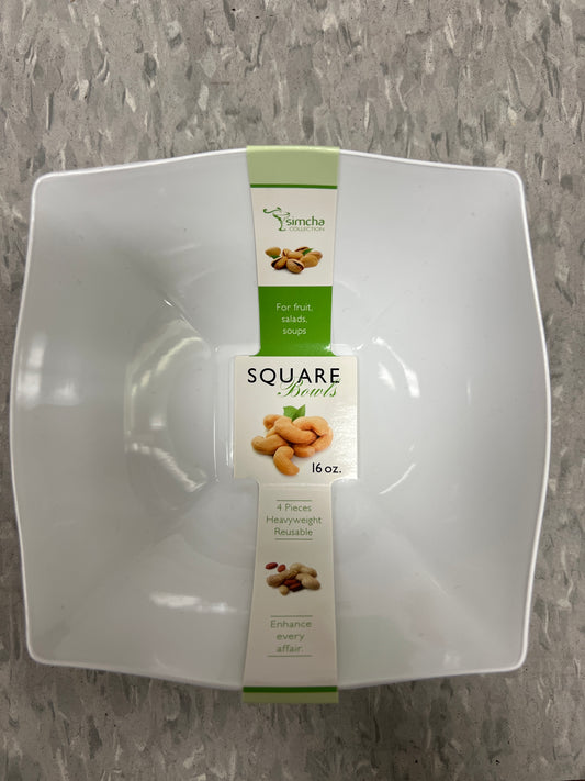 Simcha collection 882 16oz square bowl 4 pack