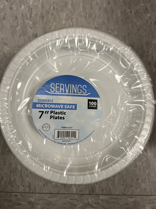 Simcha collection 2721 microwave safe Plastic plates 7” 100 ct