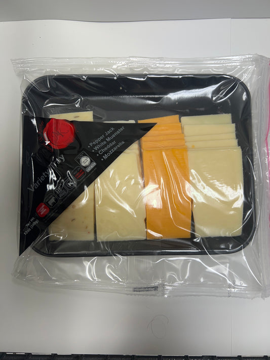 Natural kosher variety tray sliced cheese