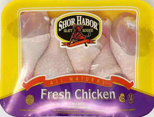 Shor habor chicken drumsticks $6.29/lb. Price adjusted at fulfillment. Approx 1.5lbs per tray