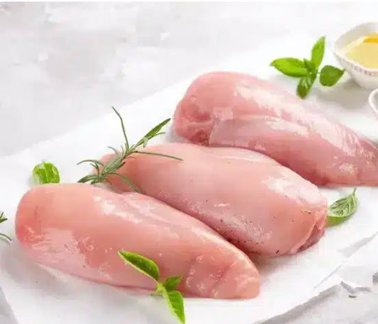 David Elliot. Boneless skinless chicken breast CHK $7.69/lb Price adjusted at fulfillment. Approx 3lbs